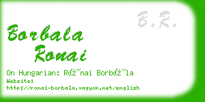 borbala ronai business card